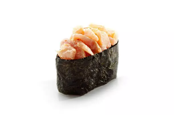 gunkan sushi con gambero ebi tritato